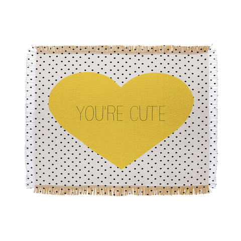 Allyson Johnson You Are Cute Throw Blanket