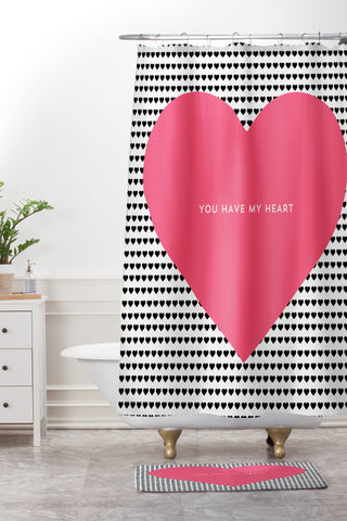 Allyson Johnson You Have My Heart Shower Curtain And Mat