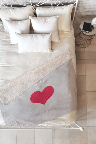 Allyson Johnson You Make My Heart Sing Fleece Throw Blanket