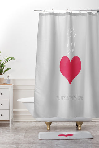 Allyson Johnson You Make My Heart Sing Shower Curtain And Mat