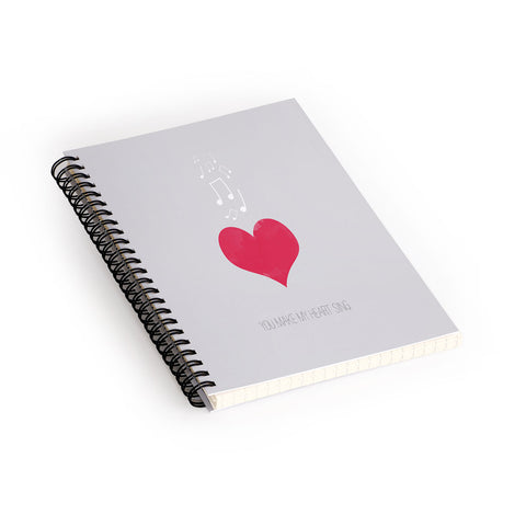 Allyson Johnson You Make My Heart Sing Spiral Notebook