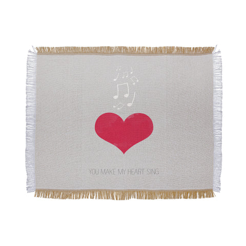 Allyson Johnson You Make My Heart Sing Throw Blanket