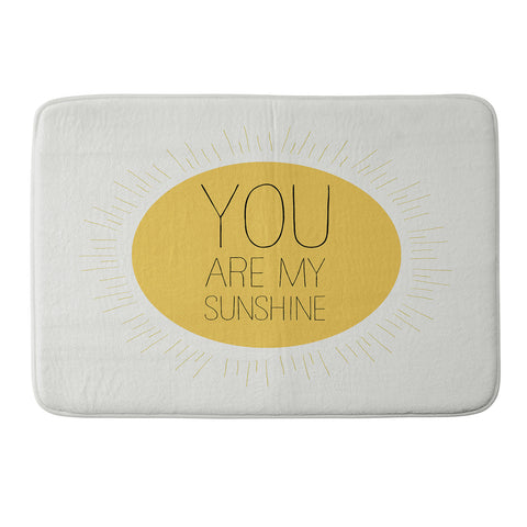 Allyson Johnson You Really Are My Sunshine Memory Foam Bath Mat