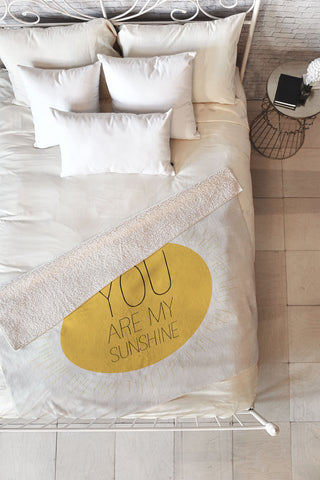 Allyson Johnson You Really Are My Sunshine Fleece Throw Blanket