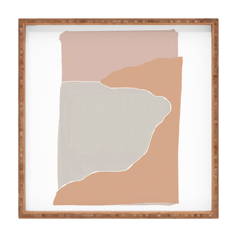 almostmakesperfect abstract sunset 2 Square Tray