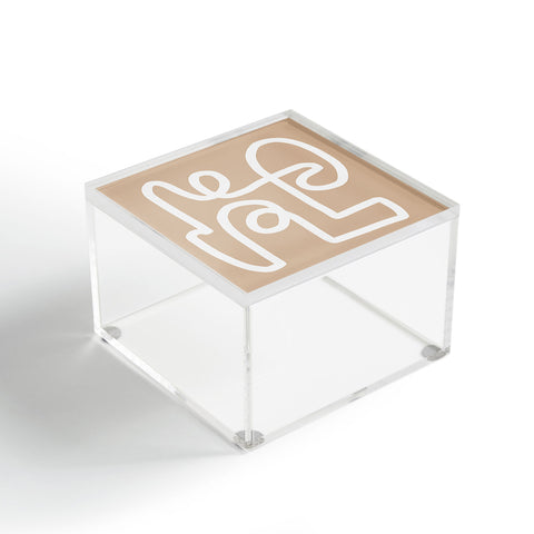 almostmakesperfect beige squiggle Acrylic Box