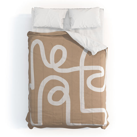 almostmakesperfect beige squiggle Comforter
