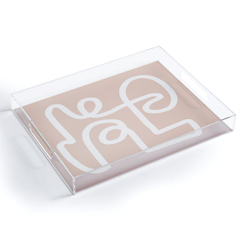 almostmakesperfect blush squiggle Acrylic Tray