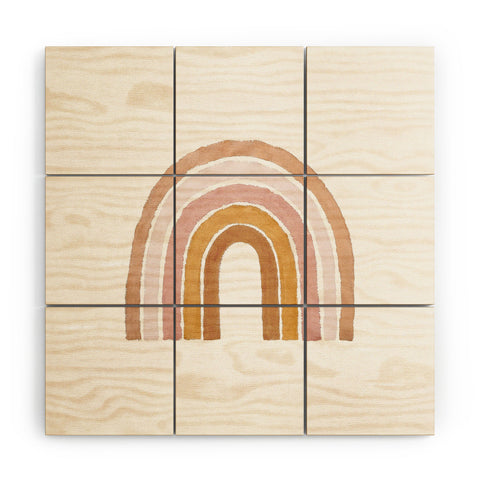 almostmakesperfect painted rainbow Wood Wall Mural