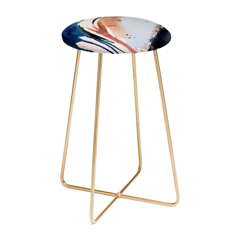 Alyssa Hamilton Art 708 a minimal mixed media Counter Stool