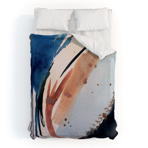 Alyssa Hamilton Art 708 a minimal mixed media Duvet Cover