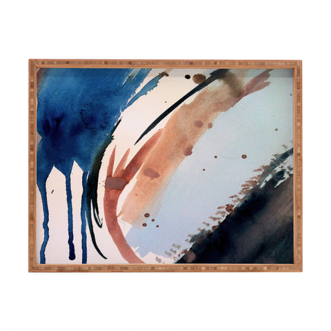 Alyssa Hamilton Art 708 a minimal mixed media Rectangular Tray