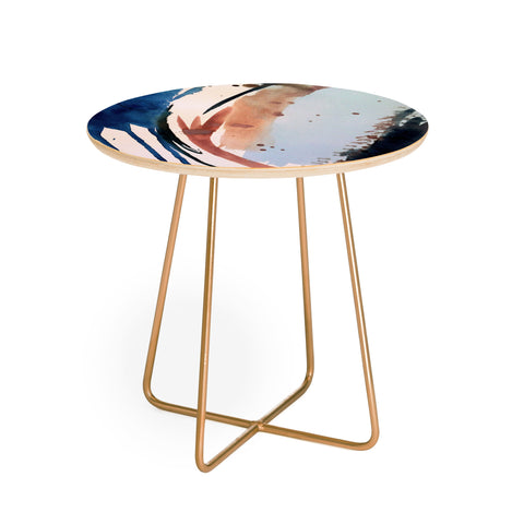 Alyssa Hamilton Art 708 a minimal mixed media Round Side Table