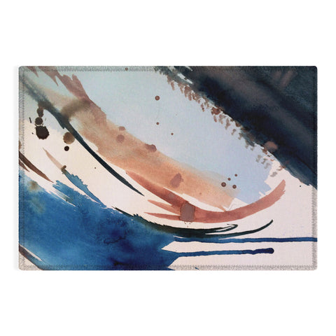 Alyssa Hamilton Art 708 a minimal mixed media Outdoor Rug