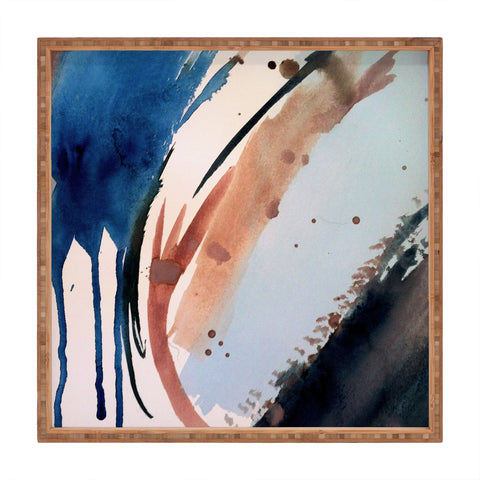 Alyssa Hamilton Art 708 a minimal mixed media Square Tray