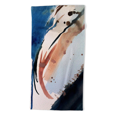 Alyssa Hamilton Art 708 a minimal mixed media Beach Towel