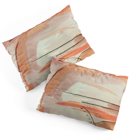 Alyssa Hamilton Art Aly 3 minimal pinks white Pillow Shams