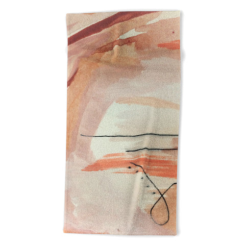 Alyssa Hamilton Art Aly 3 minimal pinks white Beach Towel