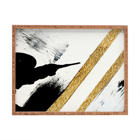 Alyssa Hamilton Art Armor 8 a minimal abstract pie Rectangular Tray