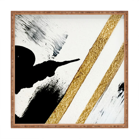 Alyssa Hamilton Art Armor 8 a minimal abstract pie Square Tray