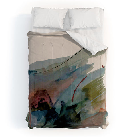Alyssa Hamilton Art Begin again 2 an abstract mix Comforter