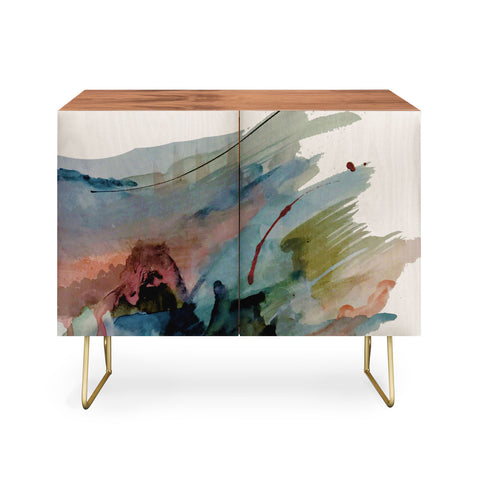 Alyssa Hamilton Art Begin again 2 an abstract mix Credenza