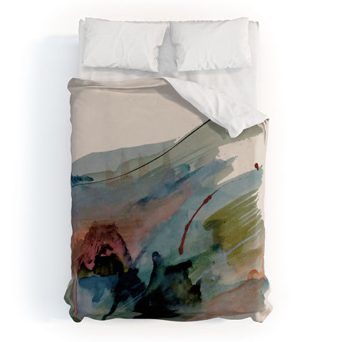 Alyssa Hamilton Art Begin again 2 an abstract mix Duvet Cover