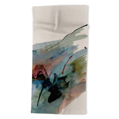 Alyssa Hamilton Art Begin again 2 an abstract mix Beach Towel