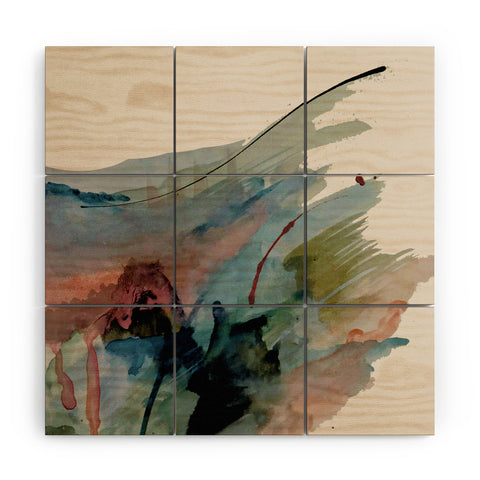 Alyssa Hamilton Art Begin again 2 an abstract mix Wood Wall Mural