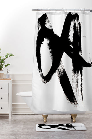 Alyssa Hamilton Art Brushstroke 2 Shower Curtain And Mat