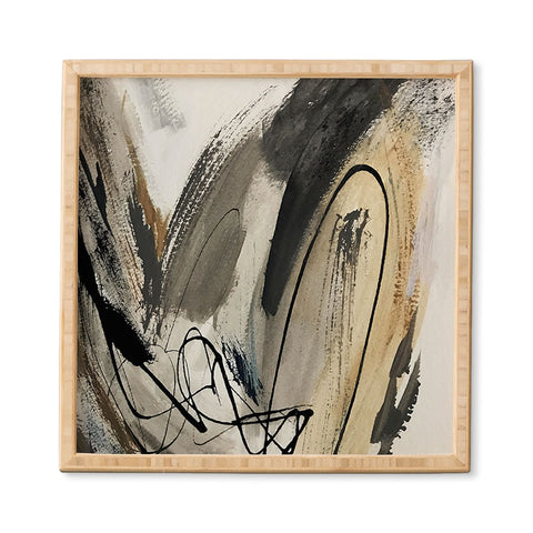 Alyssa Hamilton Art Drift 5 a neutral abstract mix Framed Wall Art