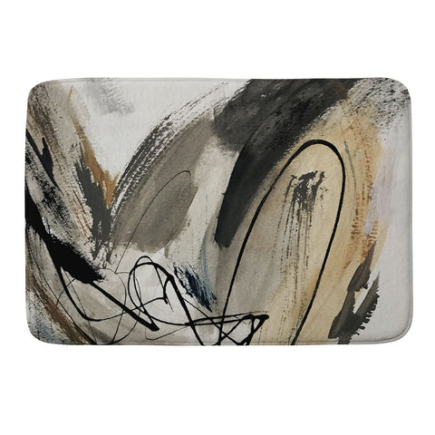 Alyssa Hamilton Art Drift 5 a neutral abstract mix Memory Foam Bath Mat