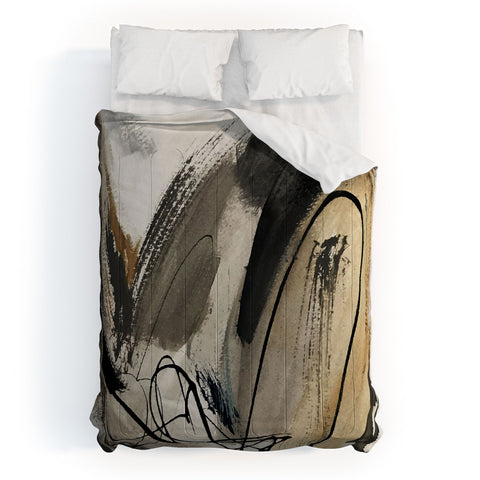 Alyssa Hamilton Art Drift 5 a neutral abstract mix Comforter