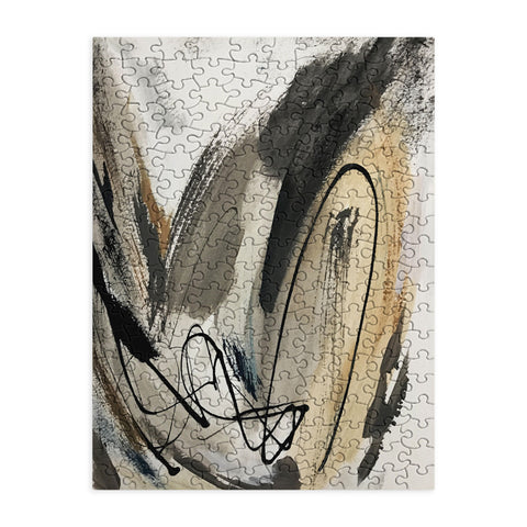 Alyssa Hamilton Art Drift 5 a neutral abstract mix Puzzle