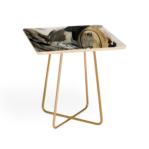 Alyssa Hamilton Art Drift 5 a neutral abstract mix Side Table