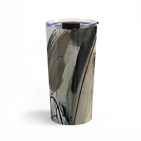 Alyssa Hamilton Art Drift 5 a neutral abstract mix Travel Mug