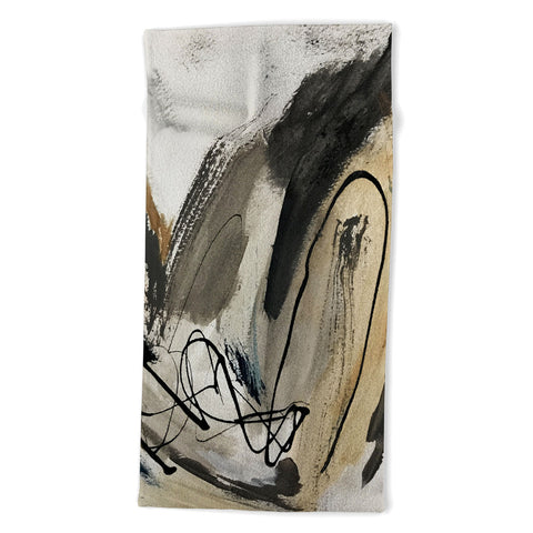 Alyssa Hamilton Art Drift 5 a neutral abstract mix Beach Towel