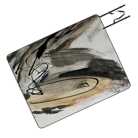 Alyssa Hamilton Art Drift 5 a neutral abstract mix Picnic Blanket