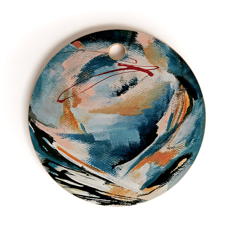 Alyssa Hamilton Art Drift 6 a bold mixed media Cutting Board Round