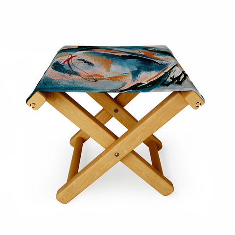 Alyssa Hamilton Art Drift 6 a bold mixed media Folding Stool