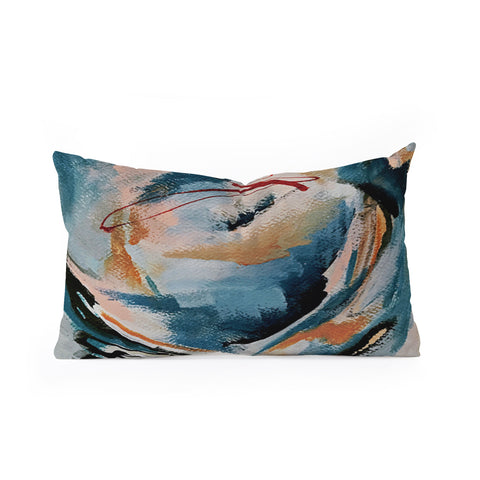 Alyssa Hamilton Art Drift 6 a bold mixed media Oblong Throw Pillow
