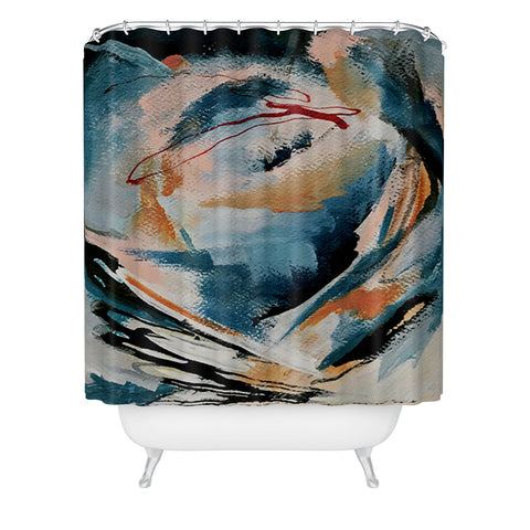 Alyssa Hamilton Art Drift 6 a bold mixed media Shower Curtain