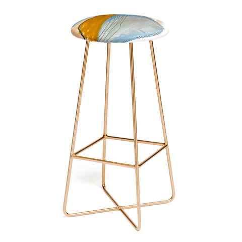 Alyssa Hamilton Art Gentle Breeze a minimal abstract Bar Stool
