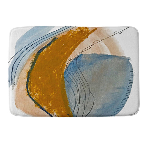 Alyssa Hamilton Art Gentle Breeze a minimal abstract Memory Foam Bath Mat