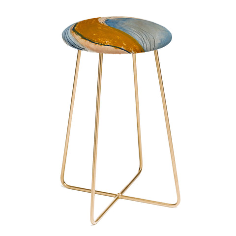 Alyssa Hamilton Art Gentle Breeze a minimal abstract Counter Stool