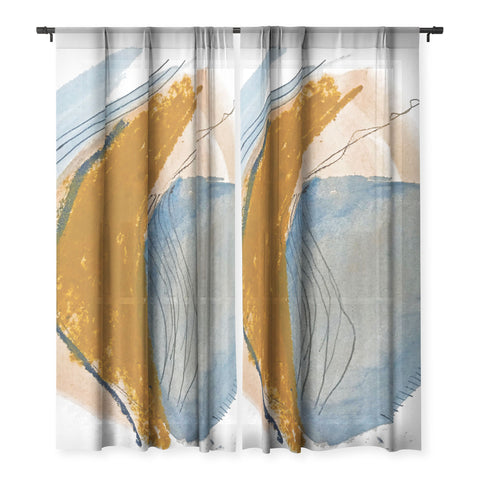Alyssa Hamilton Art Gentle Breeze a minimal abstract Sheer Non Repeat