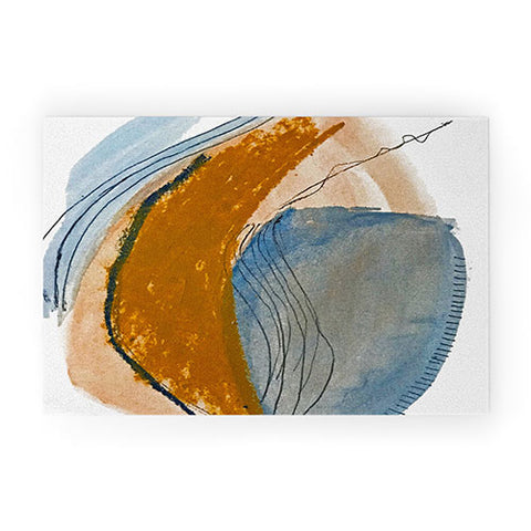 Alyssa Hamilton Art Gentle Breeze a minimal abstract Welcome Mat