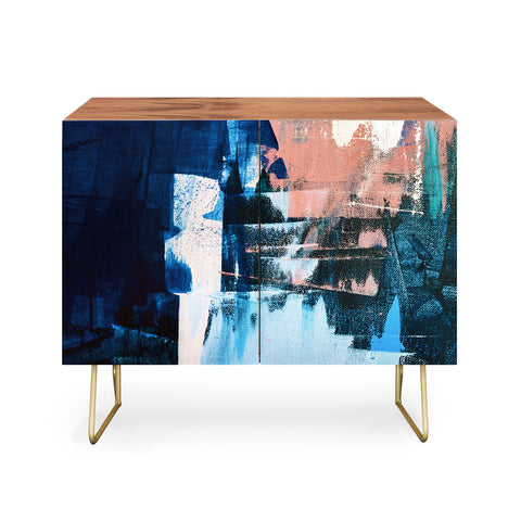 Alyssa Hamilton Art On the Dock a pretty abstract Credenza