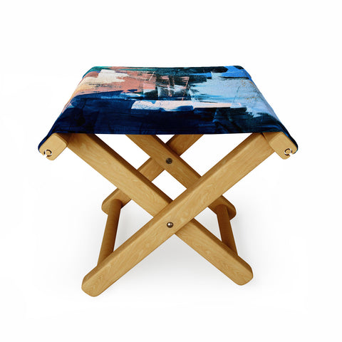 Alyssa Hamilton Art On the Dock a pretty abstract Folding Stool