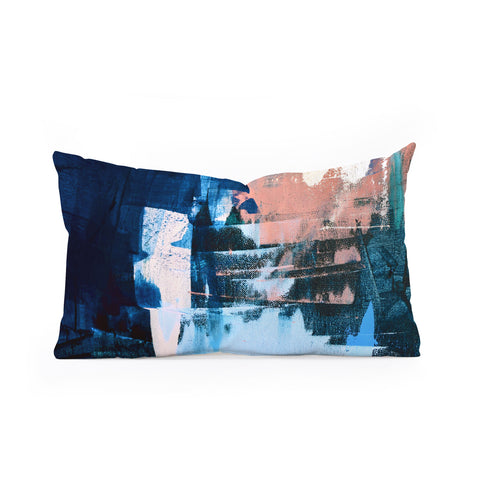 Alyssa Hamilton Art On the Dock a pretty abstract Oblong Throw Pillow